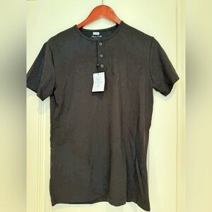 Classic Black Henley Tee for Men